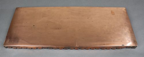Georgian Copper Hearth Plate with Scalloped Edge, C.1800