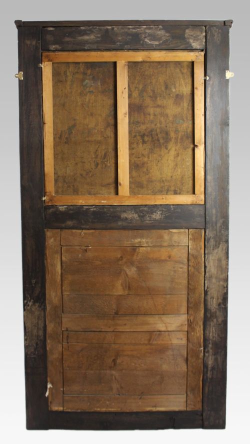 TALL FRENCH TRUMEAU MIRROR WITH PASTORAL OIL PAINTING C1890 - ADDITIONAL PHOTO 6