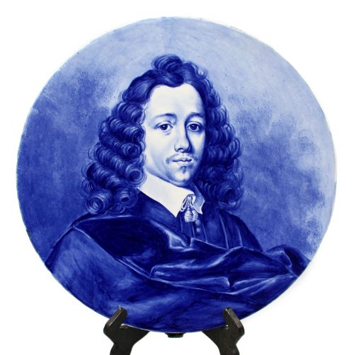 Fine Royal Bonn Blue & White Portrait Charger – Van Genden, C.1890