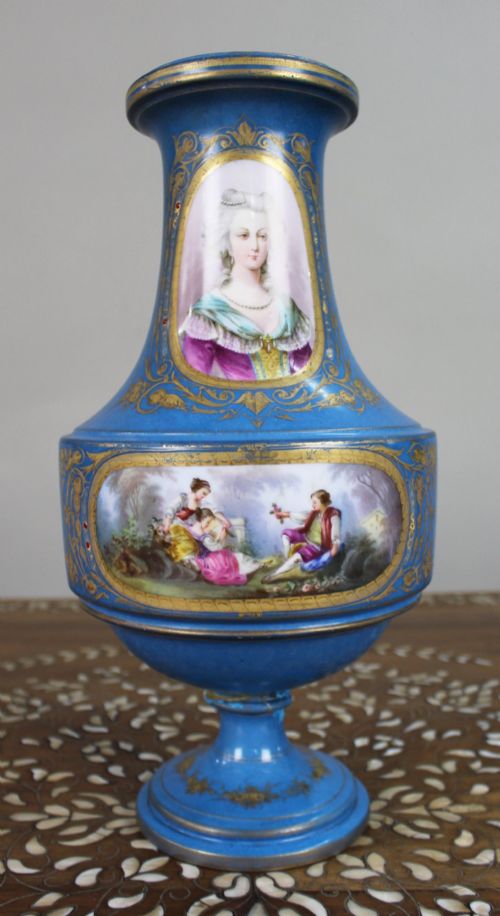 Late 19th Century Sèvres-style Bleu Céleste Porcelain Vase