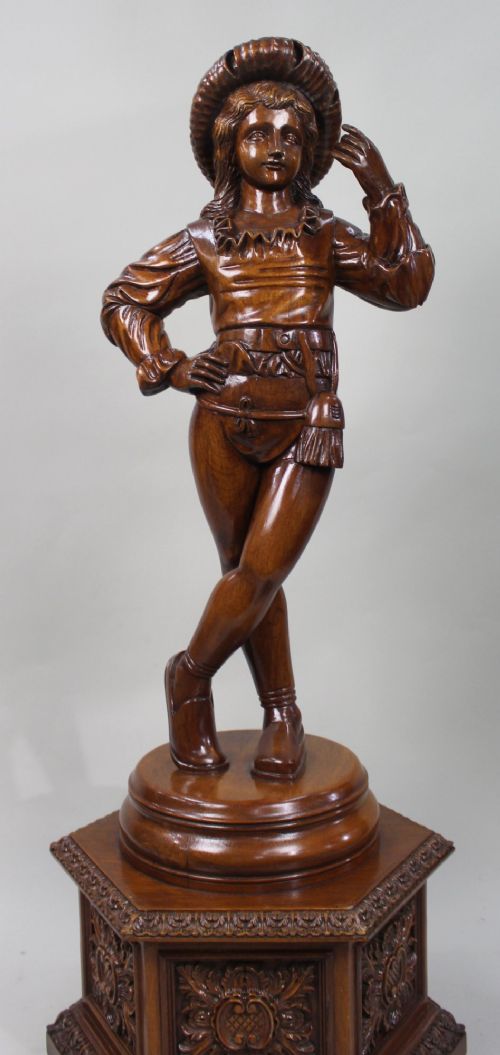 fig 1. Italian Renaissance Revival Carved Hardwood Figure circa 1900