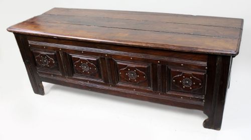 Antique 18th Century French Provincial Oak Coffer Chest