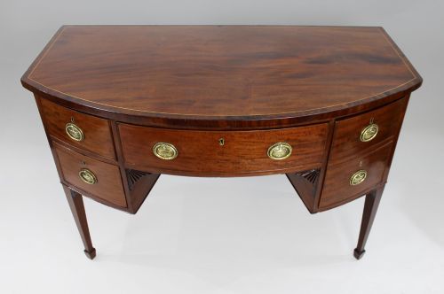 George III Mahogany Bow Fronted Serving Table