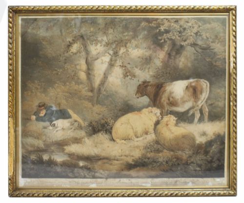 George Morland – Morland’s Summer (1802) Coloured Mezzotint by William Barnard