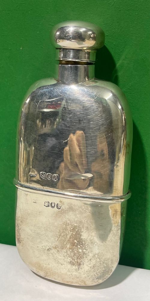 Late Victorian Silver Mounted Spirit Flask by Charles Boyton London 1892