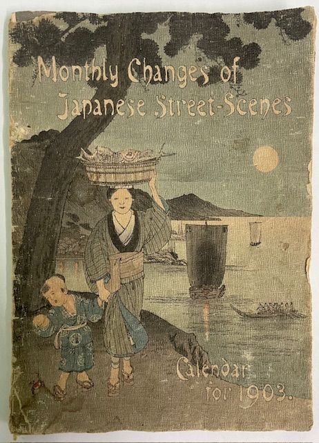 Japanese Crepe Paper Calendar 1903 T. Hasegawa Tokyo
