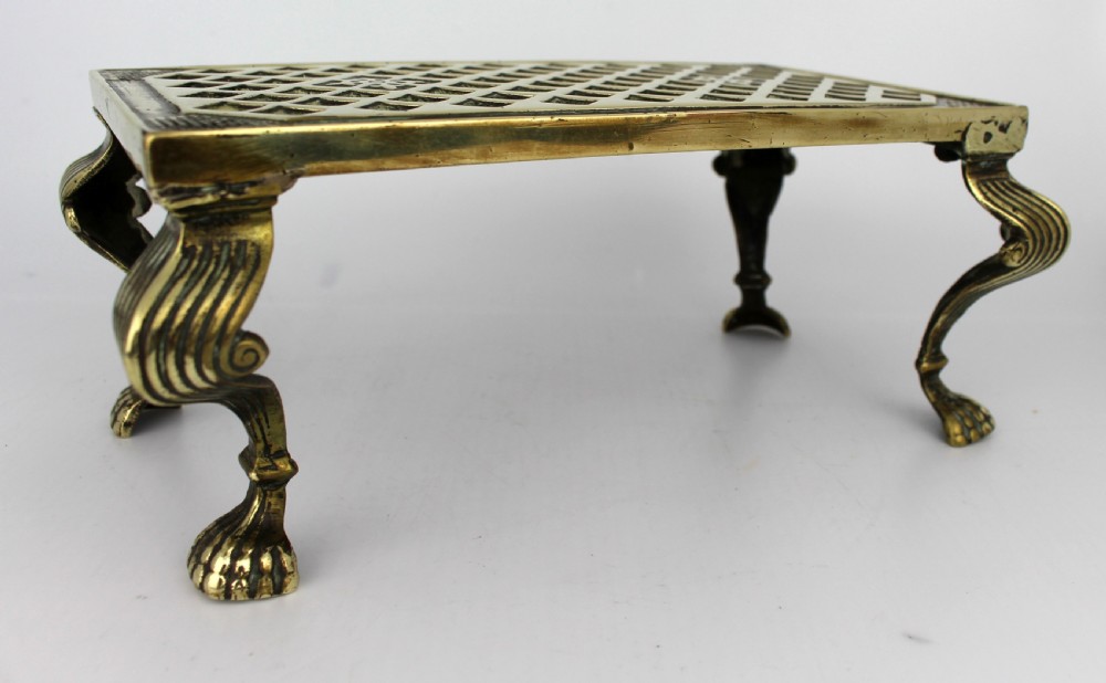 Antique Brass Trivet, circa 1900 View II
