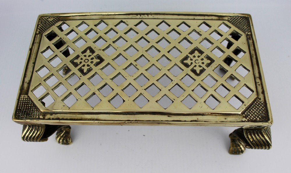 Antique Brass Trivet, circa 1900 View III