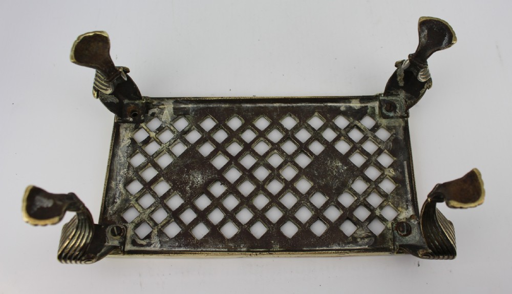 Antique Brass Trivet, circa 1900 View V