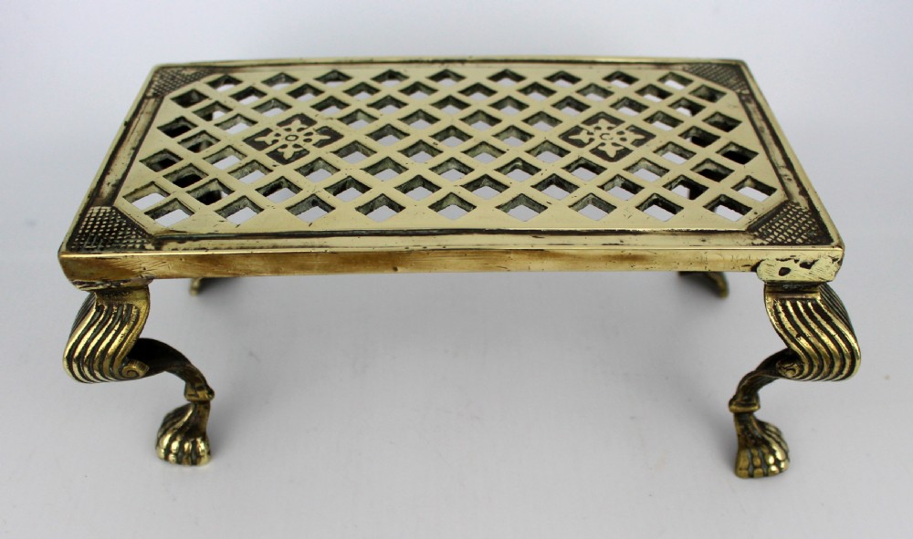 Antique Brass Trivet, circa 1900 View VI