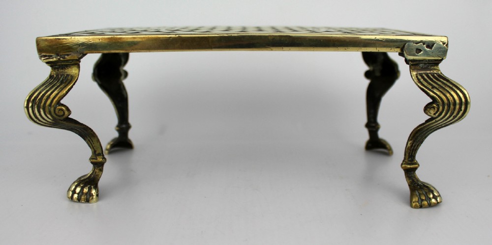 Antique Brass Trivet, circa 1900 View VII