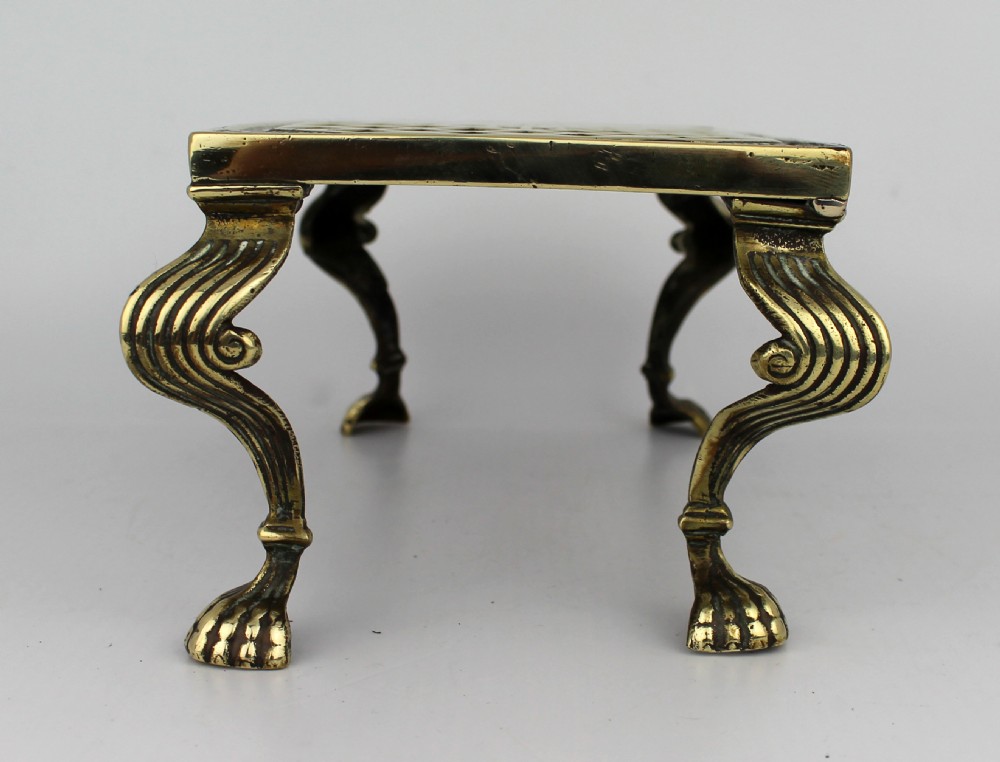 Antique Brass Trivet, circa 1900 View VIII