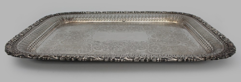 Quality Ornate Silver-Plated Tray – EP on Copper, Early 20th Century View III