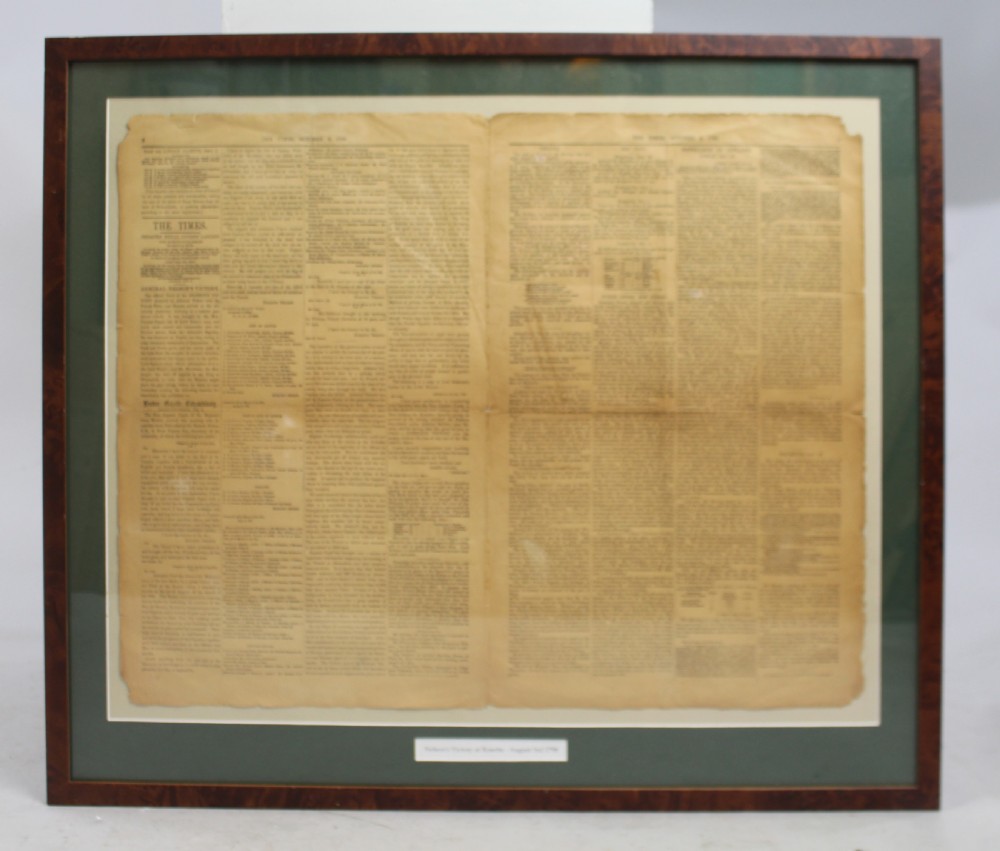 Original 1798 Newspaper – Nelson’s Victory at Rosetta (Battle of the Nile)