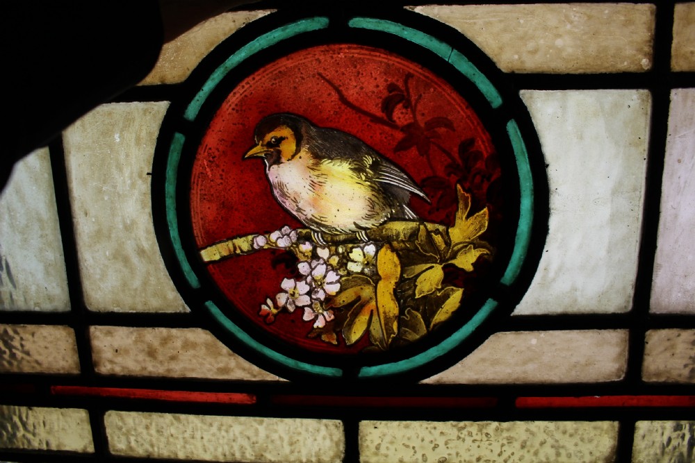 Set of Four Antique English Stained Glass Panels View III
