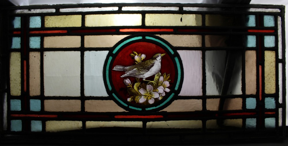 Set of Four Antique English Stained Glass Panels View V