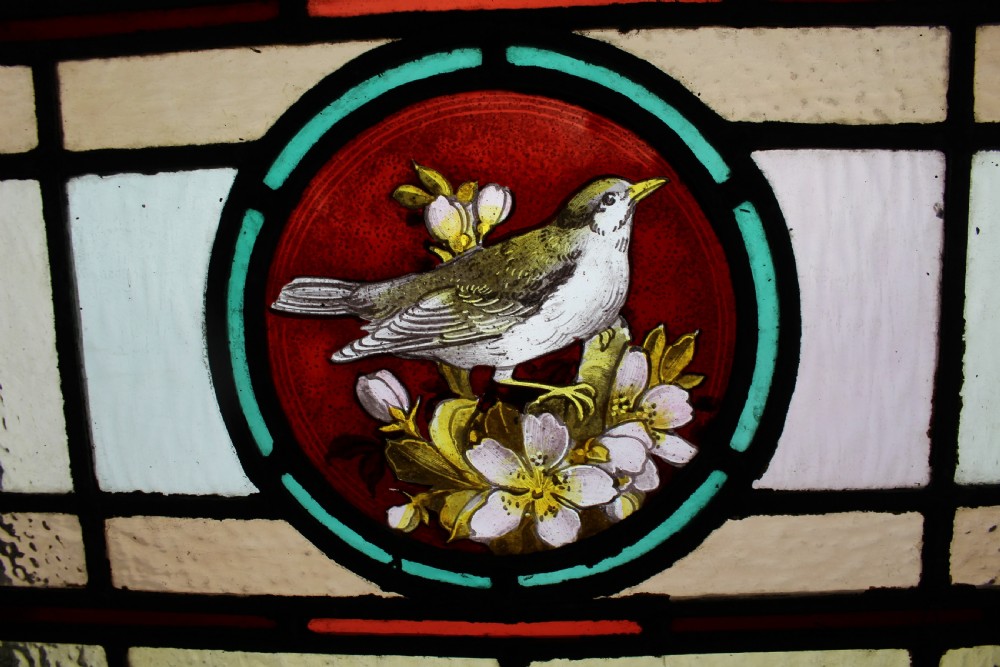 Set of Four Antique English Stained Glass Panels View VI