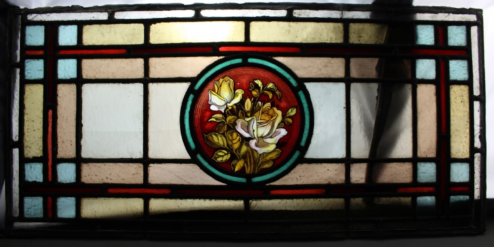 Set of Four Antique English Stained Glass Panels View VIII