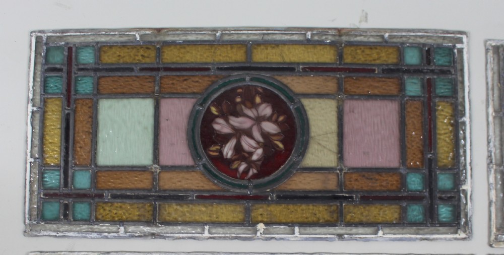 Set of Four Antique English Stained Glass Panels View XI