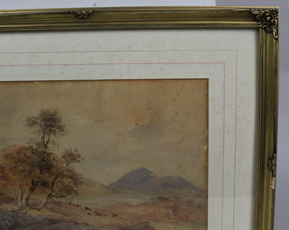 Mid 19th c. English Watercolour Landscape in Later Gilt Frame View II