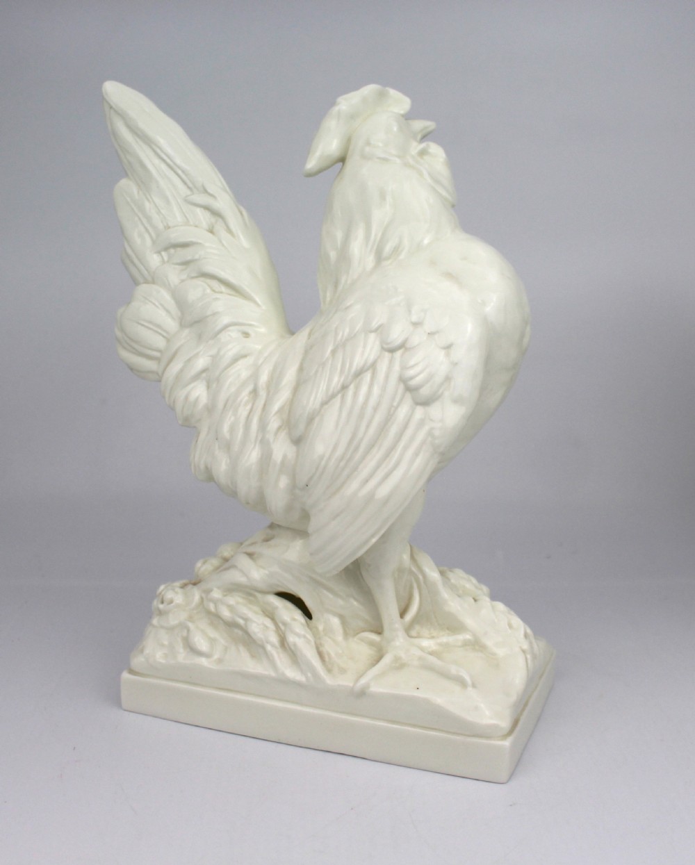 Pair of Royal Worcester Blanc de Chine Roosters – Modelled by A. Azori, Liseron 3581 View VI