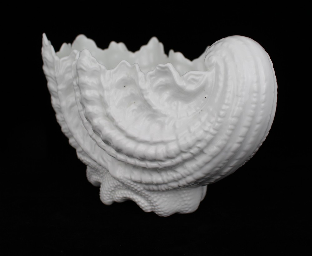 Large Coalport Porcelain Shell Form Sweet Dish c.1890 View III