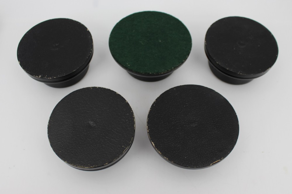 Set of 5 Early 20th Century Garrard & Co Ebony Plinths View III