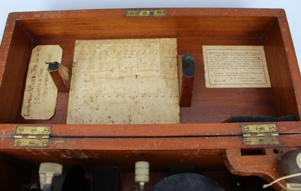 E.R. Watts & Son Theodolite in Original Case – Dated 1925 View V