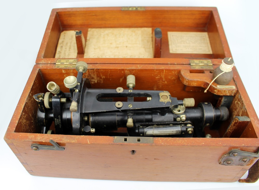 E.R. Watts & Son Theodolite in Original Case – Dated 1925 View X