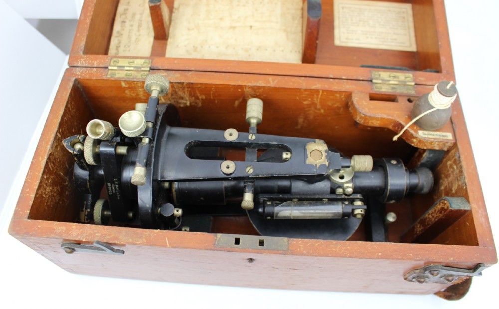 E.R. Watts & Son Theodolite in Original Case – Dated 1925 View XI