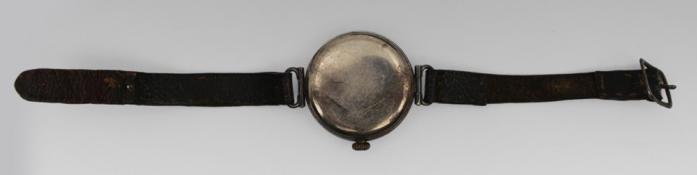 Antique Silver J.W. Benson Trench Wristwatch, London 1915 View VII