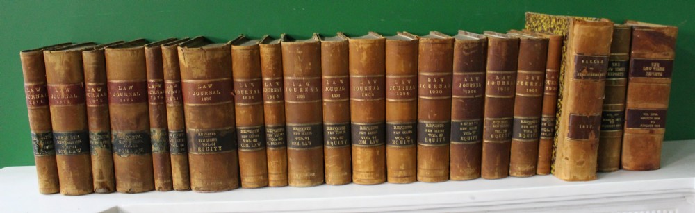 Books Antique Law Books – Law Journal & Reports, 1871–1915 (21 Volumes)