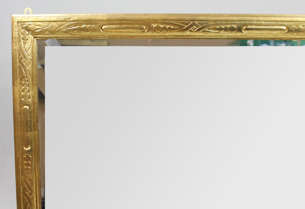 Large Antique Gilt Carved Wood Overmantel Mirror, c.1900 View II