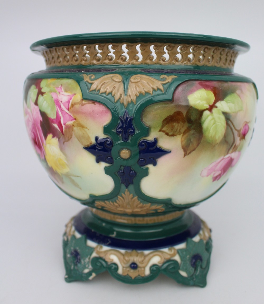 Large Royal Worcester Hadley Pot Pourri Vase, 1911 View XI