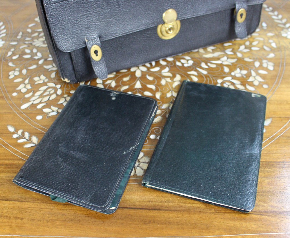 Edwardian Black Leather Gladstone Bag with Document Wallets View VI
