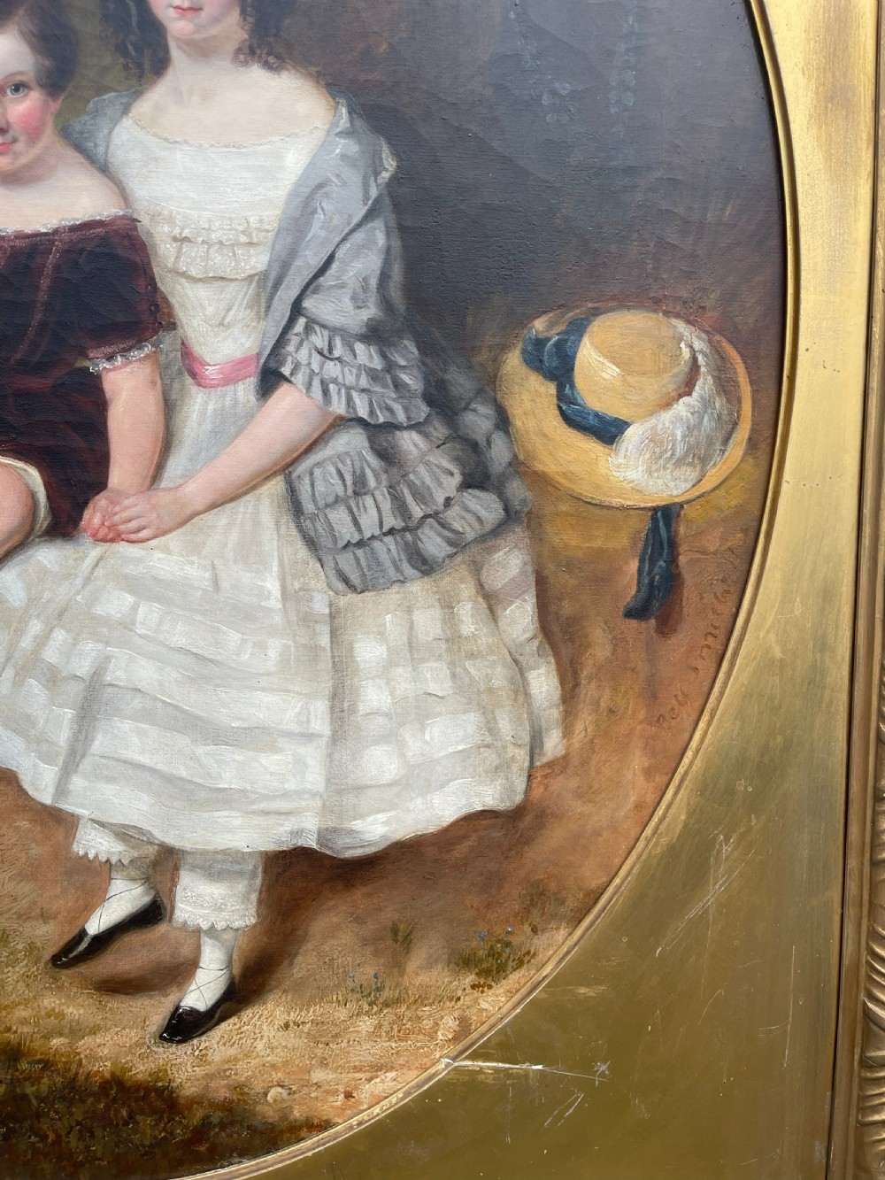 Early 19th Century Portrait Painting by James Bennett H. Smith – Oil on Canvas View VII