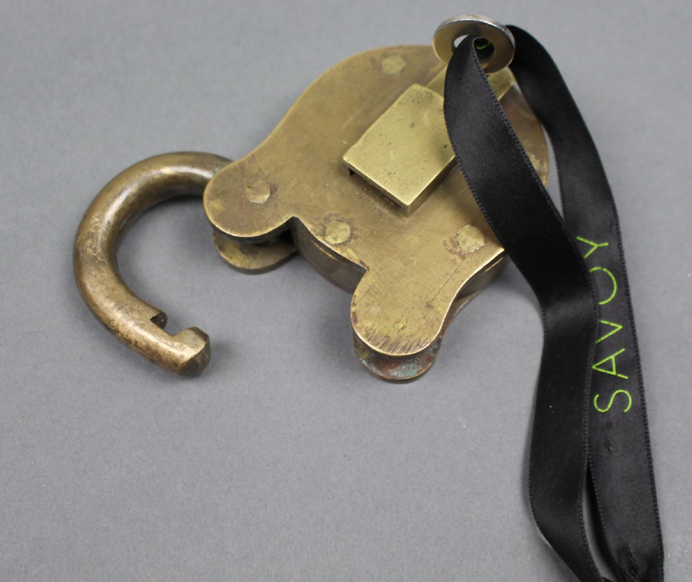 Early 20th c. Solid Brass Industrial Padlock – Walsall, Dated 1915 View VI