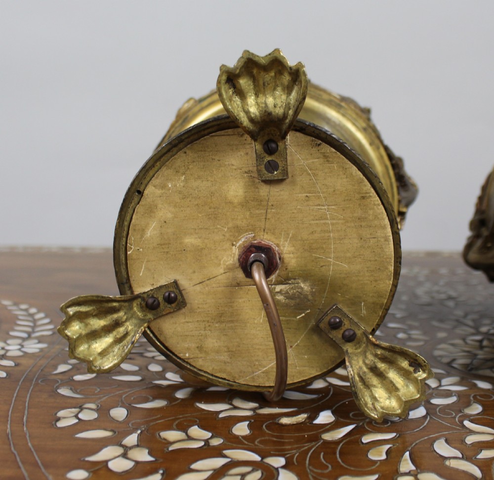 Pair of French Gilt Bronze Urn Lamps with Putti Reliefs, circa 1900 View IX
