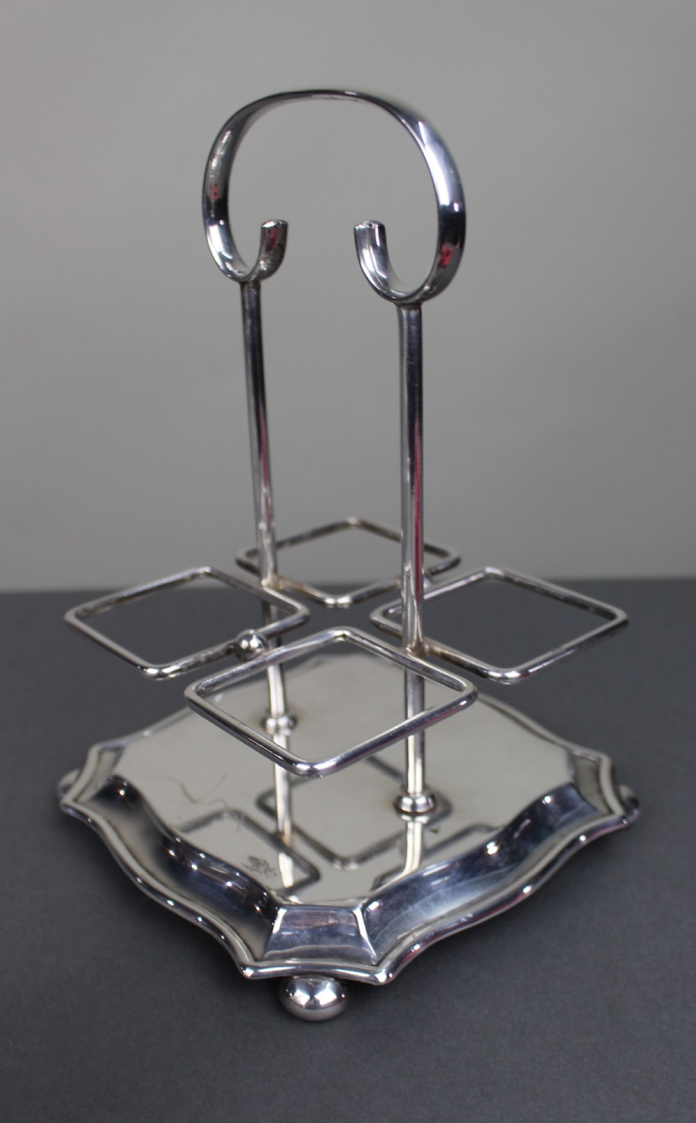 Antique Silver Plated & Cut Glass Cruet Set View VI