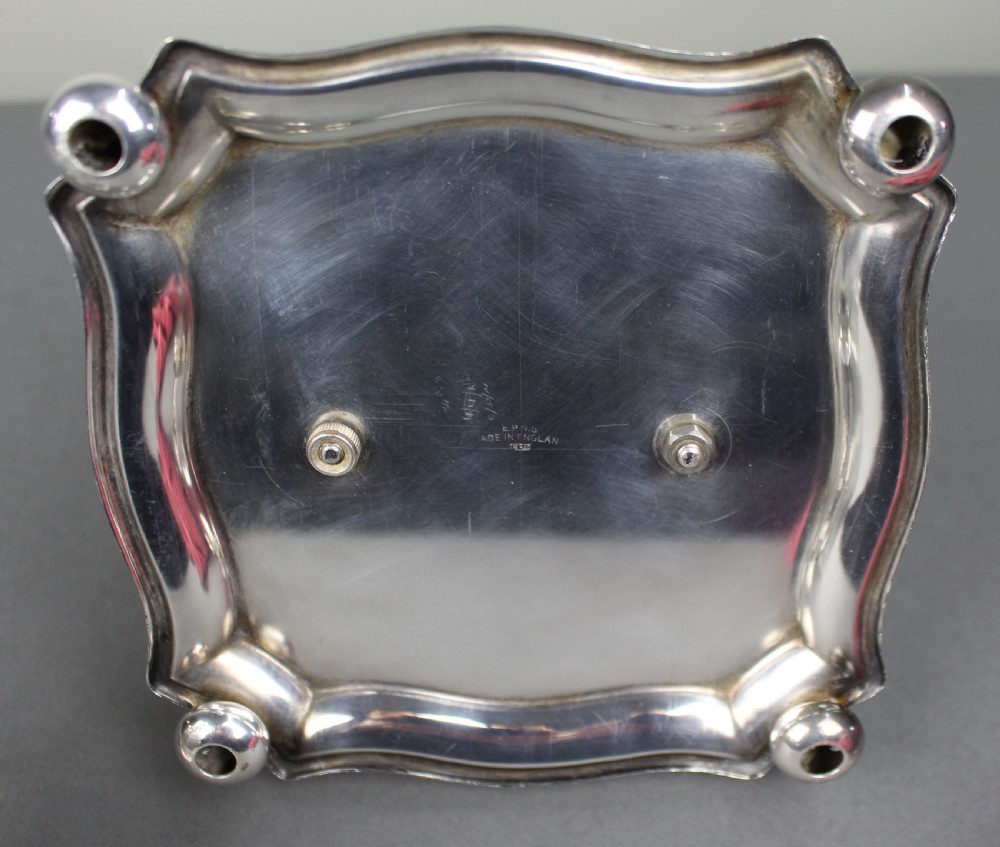Antique Silver Plated & Cut Glass Cruet Set View VIII
