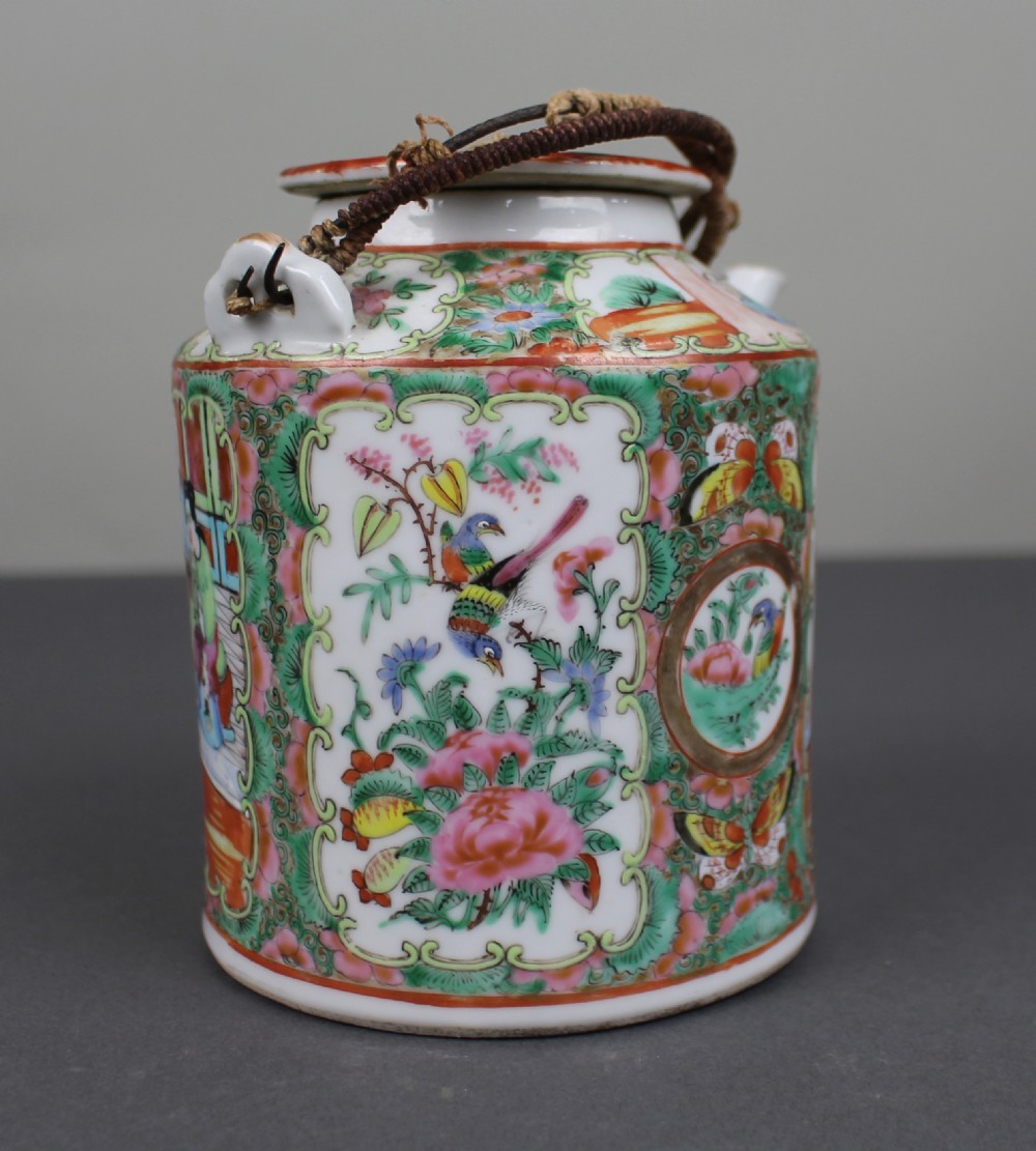 Antique Chinese Canton Famille Rose Teapot c.1880 View V