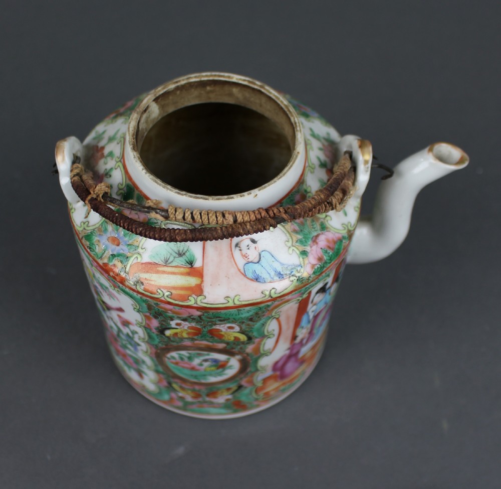 Antique Chinese Canton Famille Rose Teapot c.1880 View VII