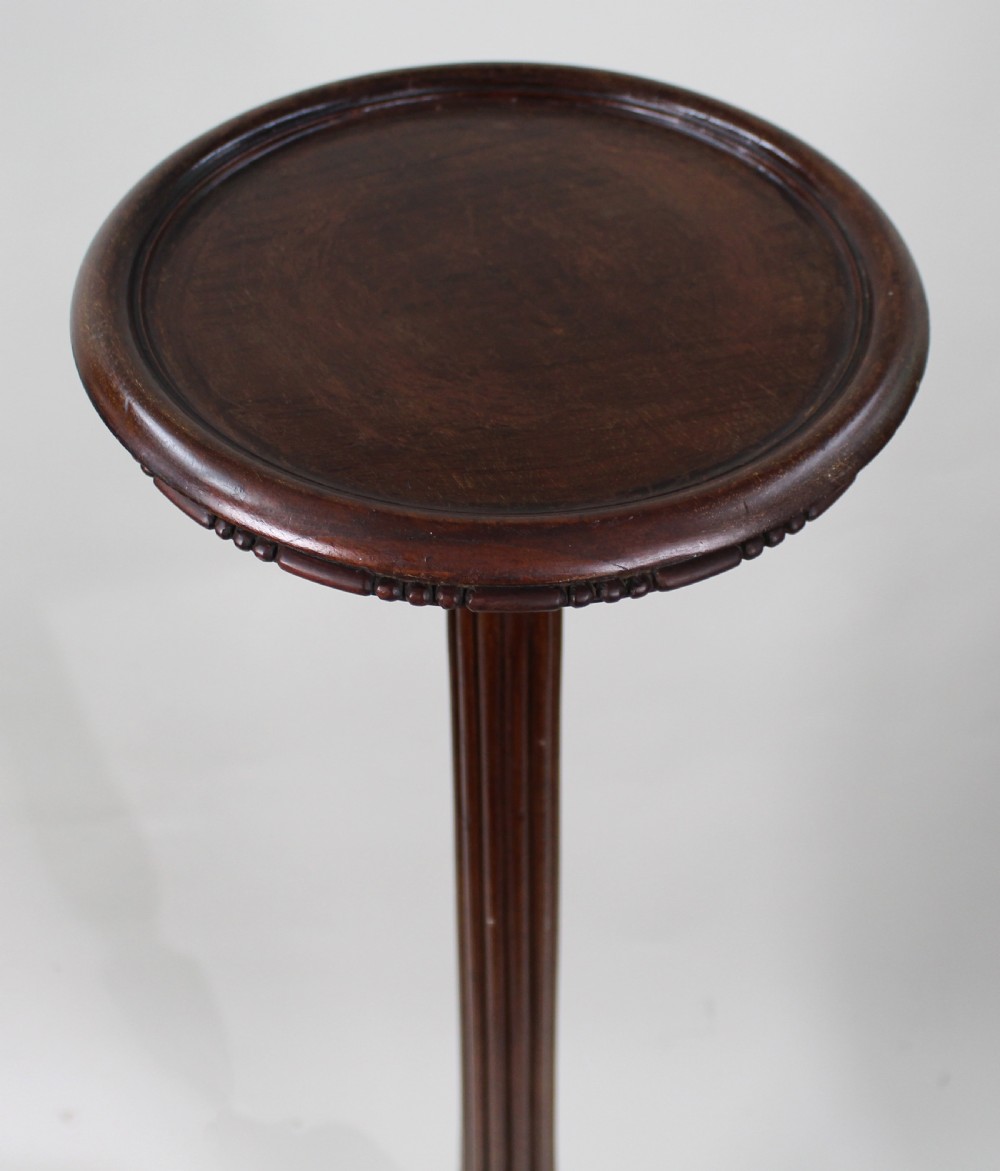 Antique Georgian Revival Mahogany Torchère Pedestal Stand View IV