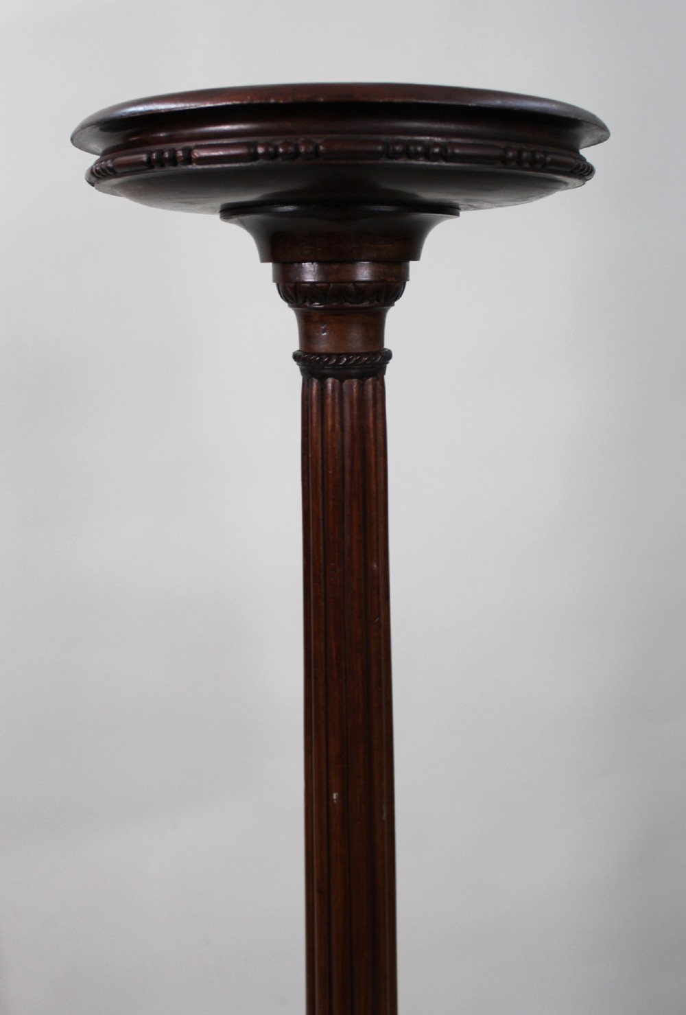 Antique Georgian Revival Mahogany Torchère Pedestal Stand View V