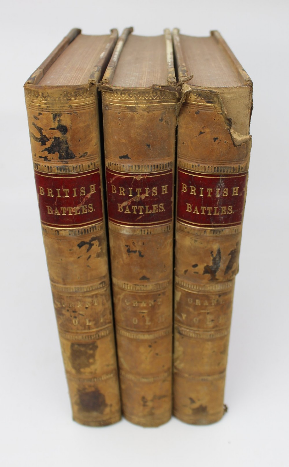 Books Three Volumes – British Battles on Land and Sea by James Grant, c.1870s