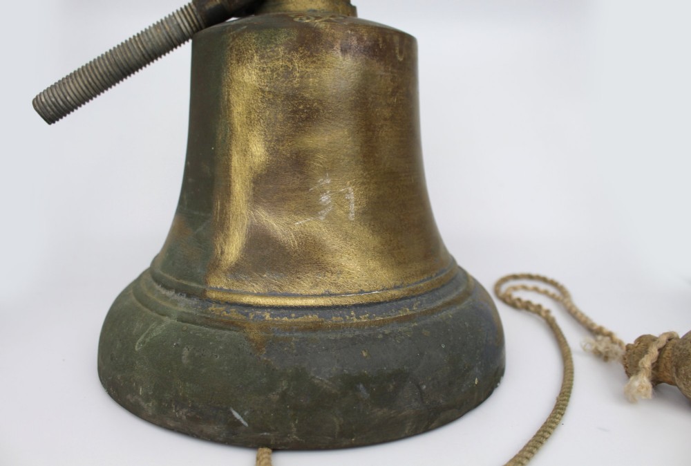 Fine British Bronze Ship's Bell with Crowned GR Cipher View IV