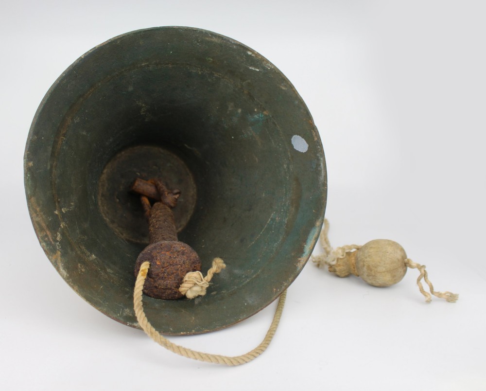 Fine British Bronze Ship's Bell with Crowned GR Cipher View VI