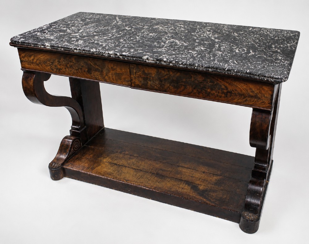 Fine French Napoleon Console Table with Marble Top