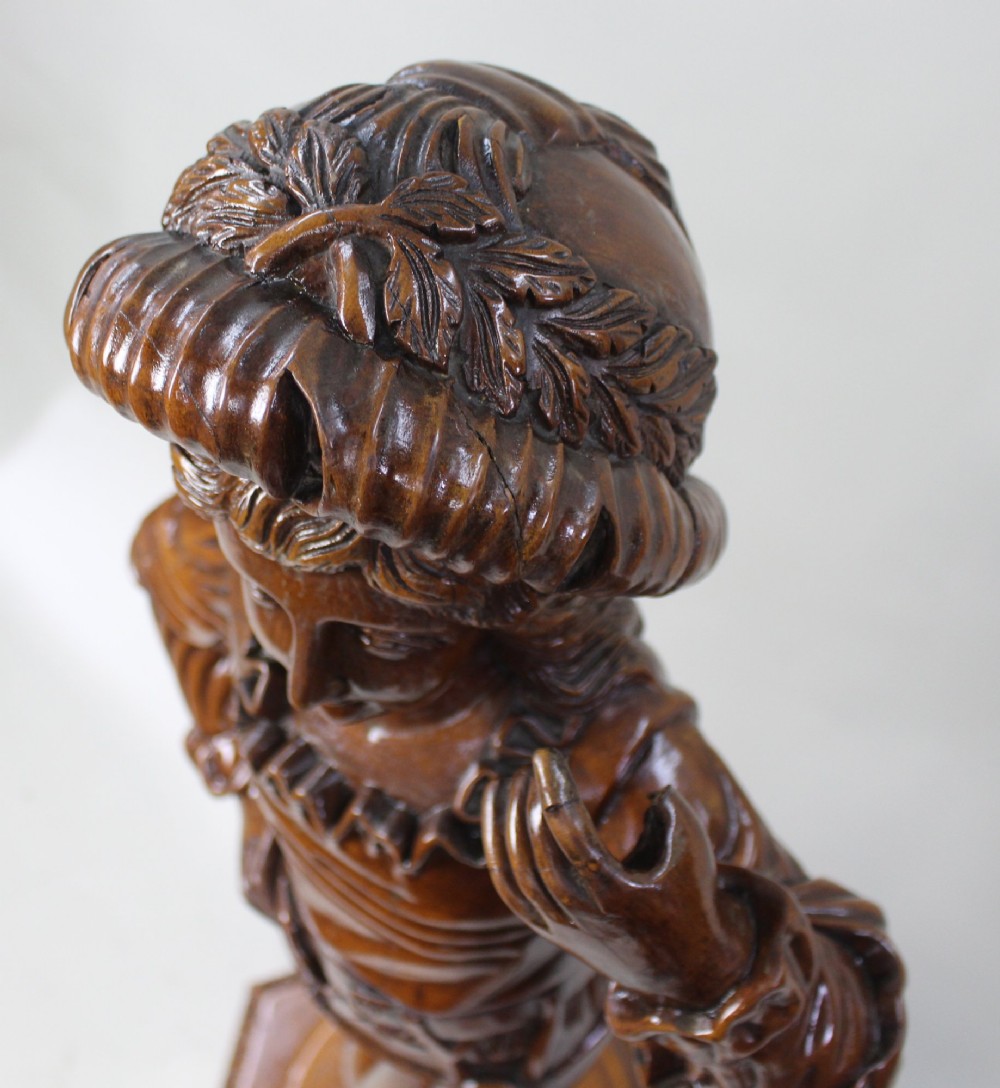 Italian Renaissance Revival Carved Hardwood Figure circa 1900 View XI