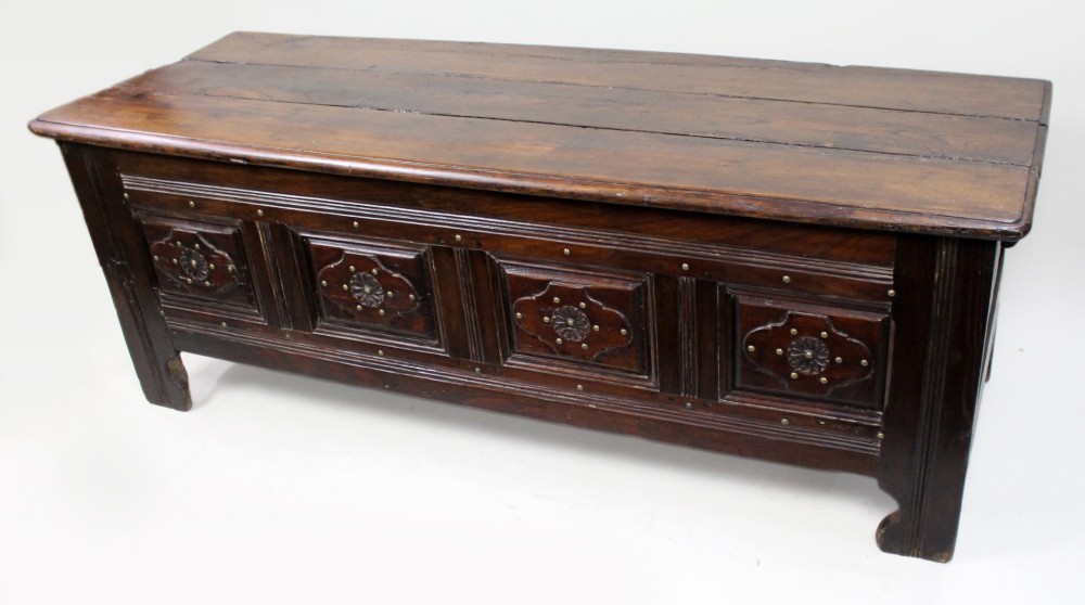 Antique 18th Century French Provincial Oak Coffer Chest